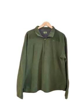 Köppen Men's 1/4 Zip Fleece Pullover Green Size XL